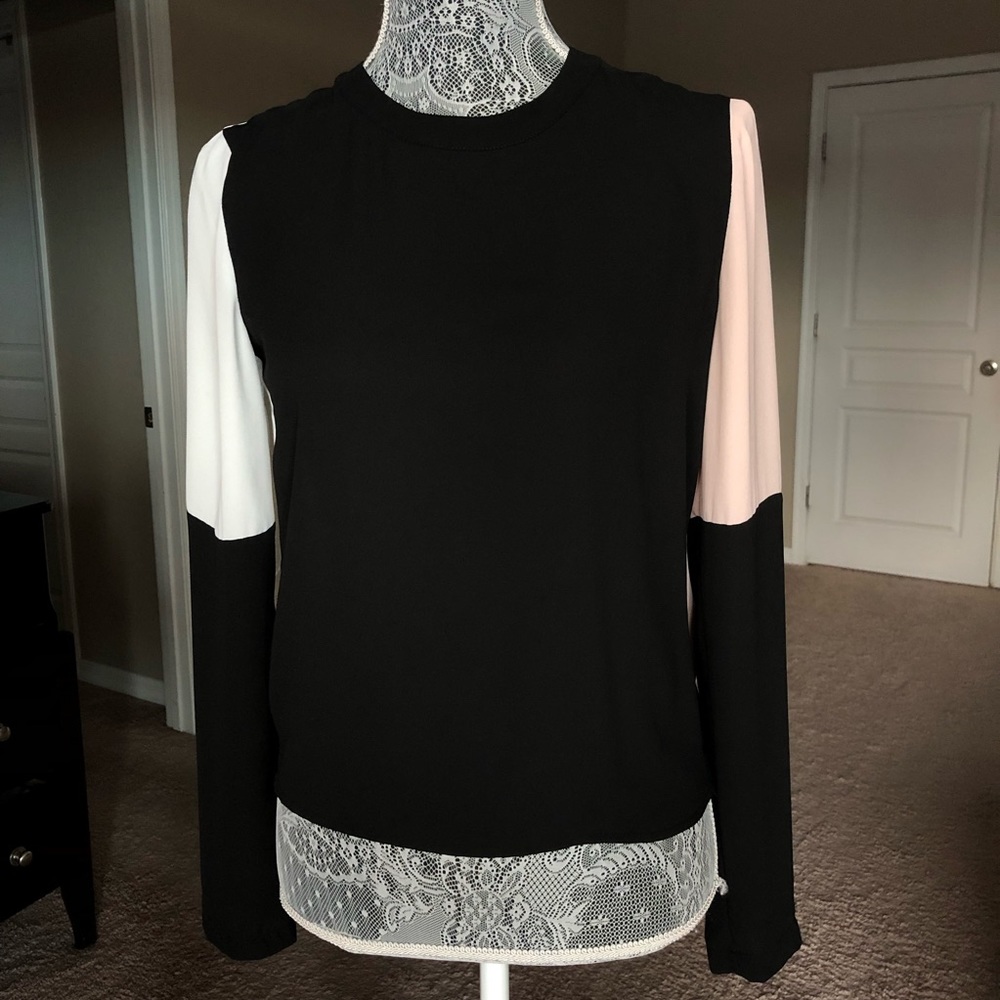 Bcbgmaxazria Donella Wrap-Back Color-Block Top - image 6